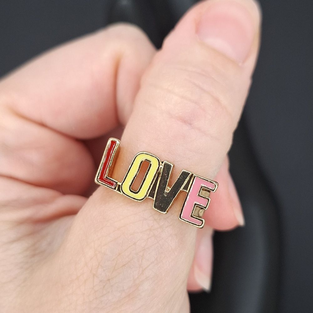 Gold LOVE Ring